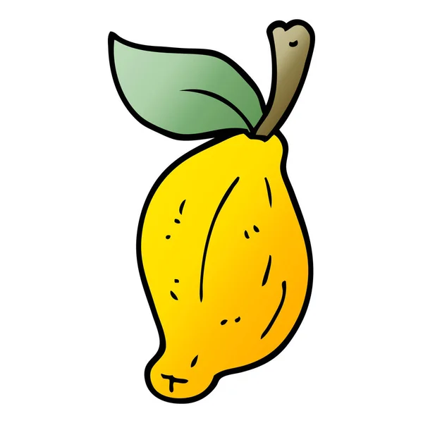 Мультяшний Каракулі Органічний Лимон — стоковий вектор
