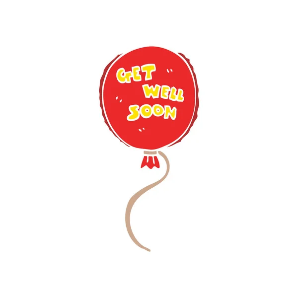 Cartoon Doodle Get Well Soon Balloon — Stock Vector