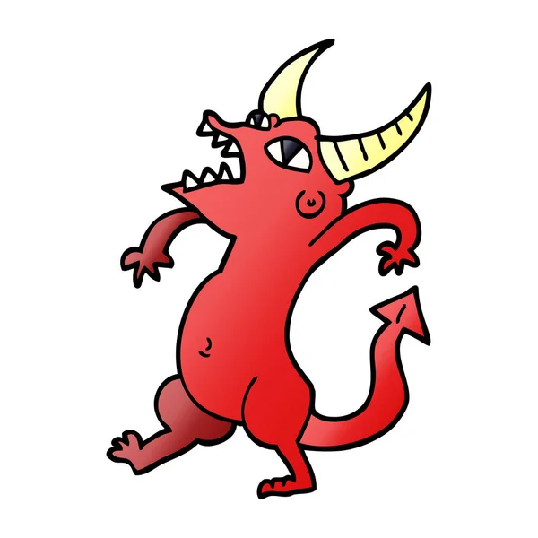 Cartoon Doodle Halloween Monster — Stock vektor