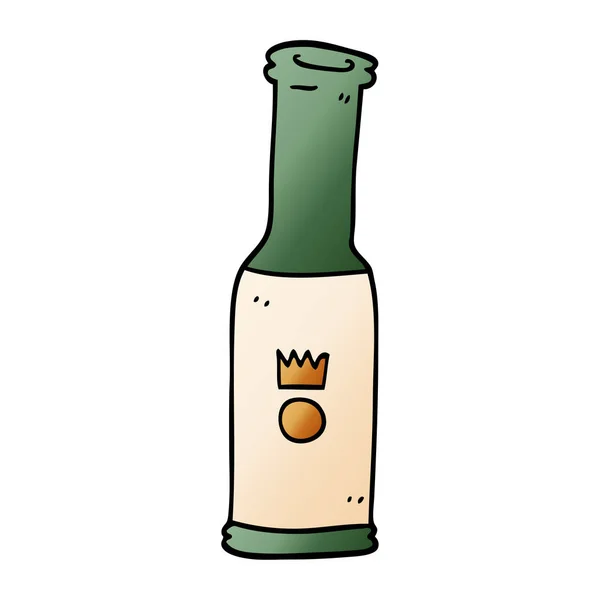 Cartoon Doodle Bierfles — Stockvector