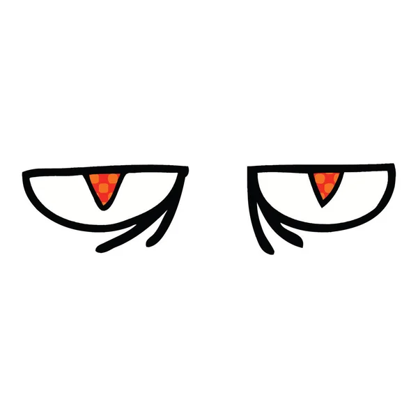 Comic Book Style Cartoon Evil Eyes — Stock Vector