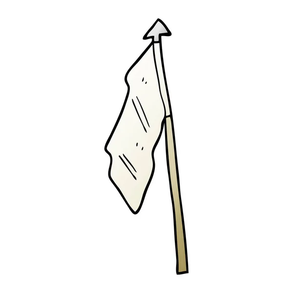 Vektorgradienten Illustration Karikatur Weiße Flagge — Stockvektor