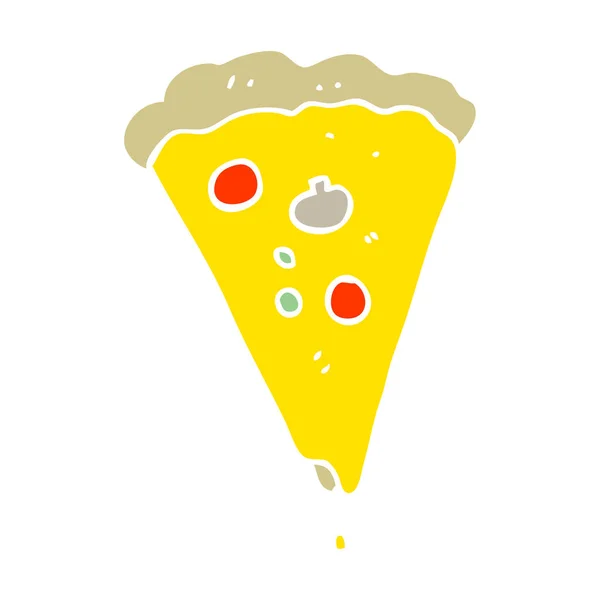 Platt Färg Illustration Pizza — Stock vektor