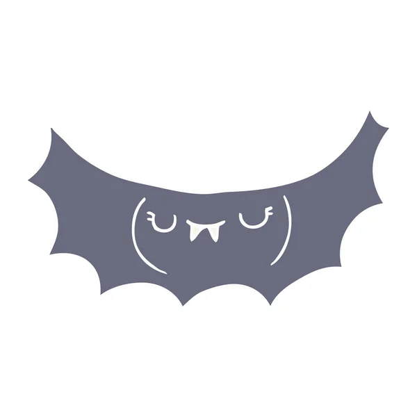 Plat Couleur Style Dessin Animé Vampire Chauve Souris — Image vectorielle