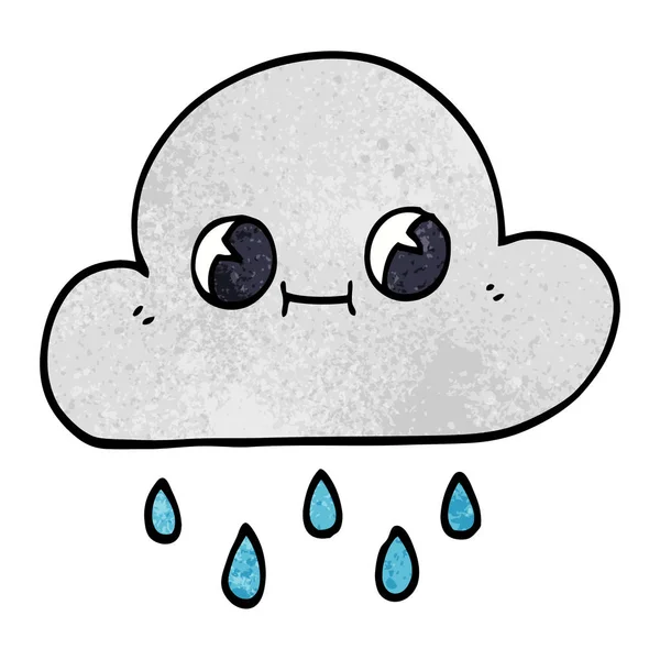 Мультяшна Каракулі Дощ Хмара — стоковий вектор