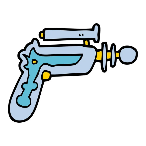Hand Drawn Doodle Style Cartoon Ray Gun — Stock Vector