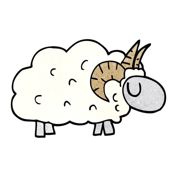 Cartoon Doodle Sheep Horns — Stock Vector