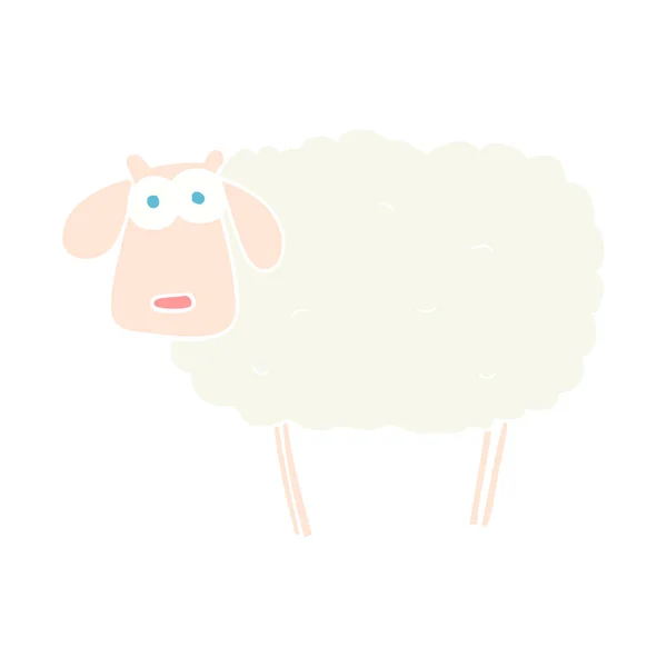 Illustration Couleur Plate Des Moutons — Image vectorielle