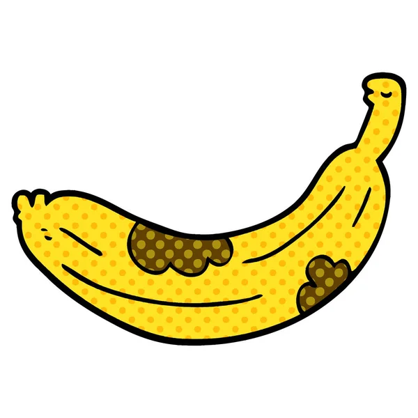 Cartoon Doodle Girando Banana — Vettoriale Stock