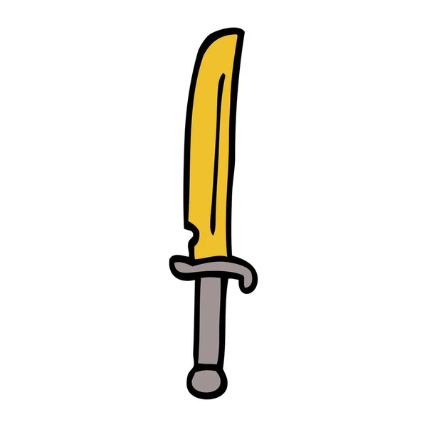 Γελοιογραφία Doodle Χάλκινο Μαχαίρι — Διανυσματικό Αρχείο