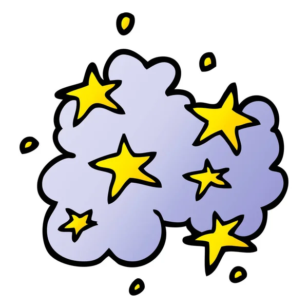 Cartoon Doodle Magische Wolk — Stockvector