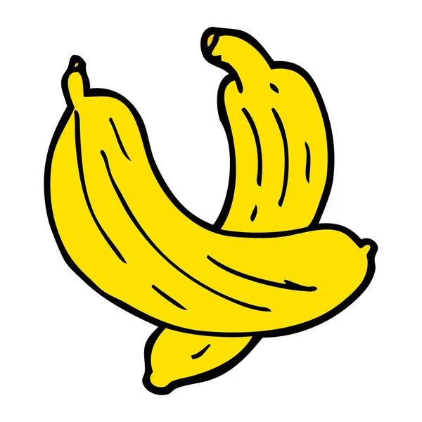 Dibujos Animados Doodle Par Plátanos — Vector de stock