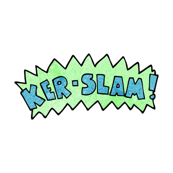 Fumetto Doodle Parole Ker Slam — Vettoriale Stock