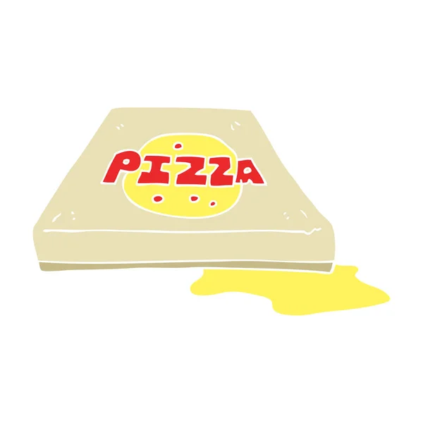 Flachfarbige Abbildung Der Pizza — Stockvektor