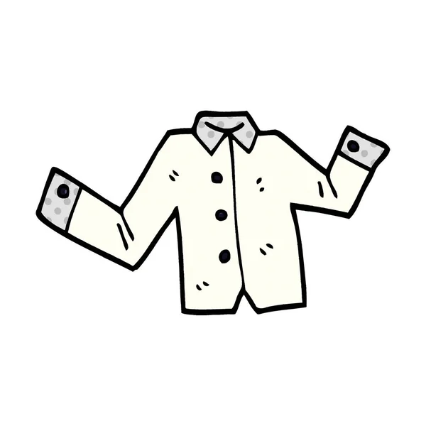 Cartoon Doodle Business Shirt — Stockvektor