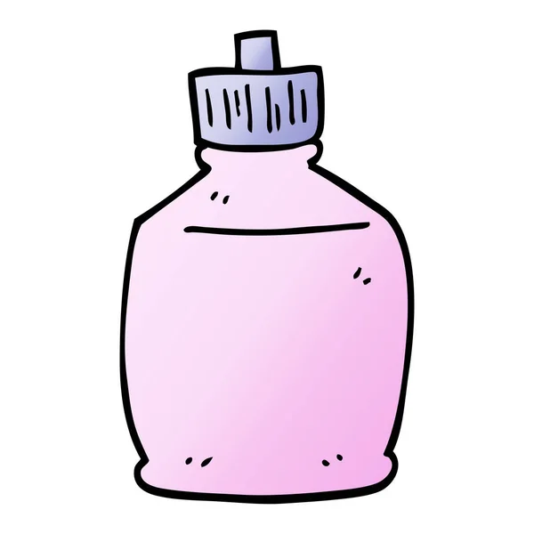 Vector Gradiente Ilustración Dibujos Animados Botella Chorro — Vector de stock