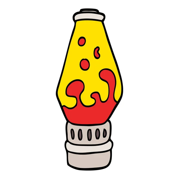 Ručně Tažené Doodle Styl Kreslených Lávová Lampa — Stockový vektor