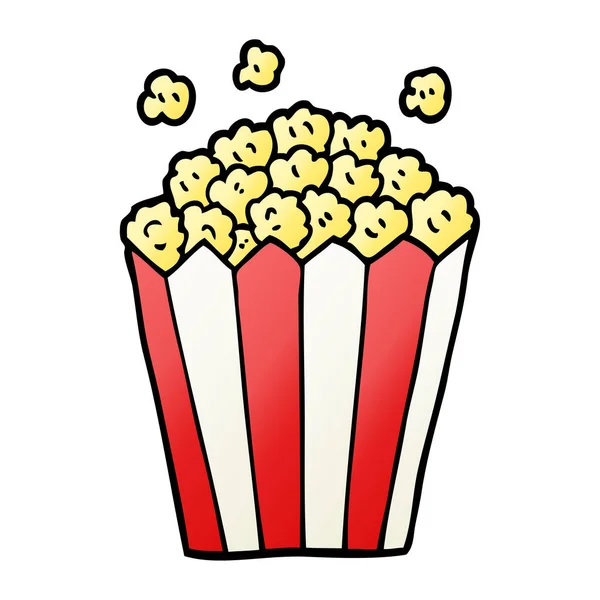 Zeichentrickkritzelkino Popcorn — Stockvektor