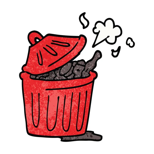 Cartoon Doodle Waste Bin — Stock Vector