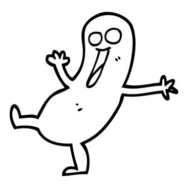 mutlu siyah beyaz çizgi film sosis