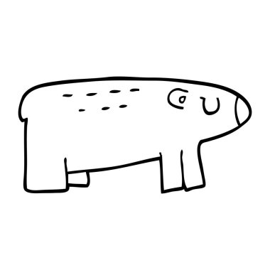 Uykulu bir ayının çizim karikatür