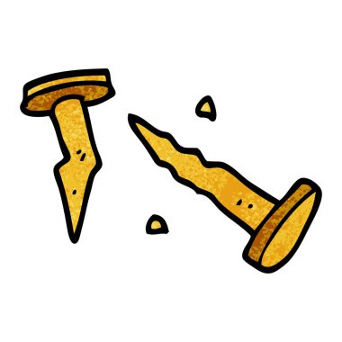 çizgi film doodle çivi, vektör çizim