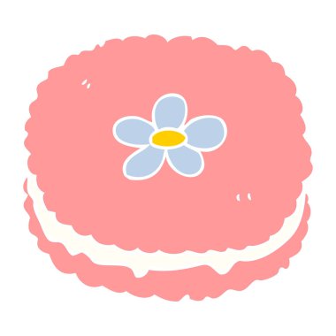 düz renk tarzı çizgi film bisküvi