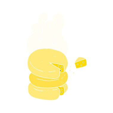 peynir tekerlek düz renkli çizimi