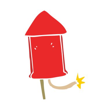 çizgi film doodle havai fişek, vektör çizim