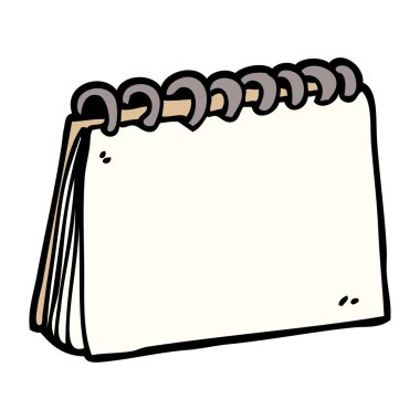 çizgi film doodle boş takvim