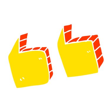 tırnak işaretleri düz renkli çizimi