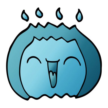 çizgi film doodle gülme gazı alev