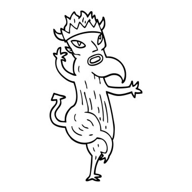 çizgi çizme çizgi film Şeytan