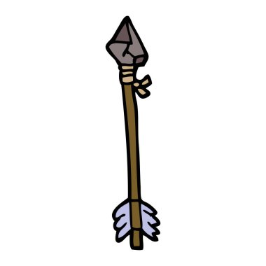karikatür oku, vektör çizim doodle