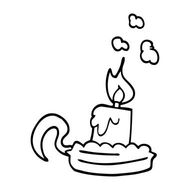 çizim karikatür sopa mumluk