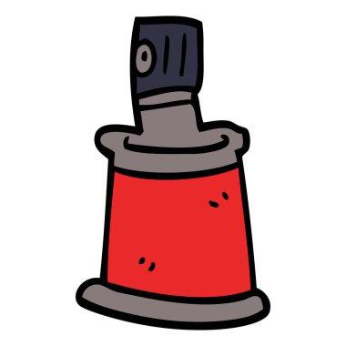 çizgi film doodle aersol can