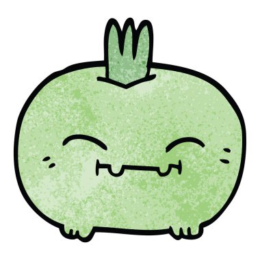 çizgi film doodle mutlu kök sebze