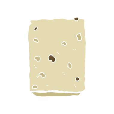 düz renk tarzı çizgi film bisküvi