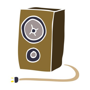 çizgi film doodle eski ahşap hoparlör