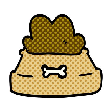 çizgi film doodle evde beslenen hayvan kase