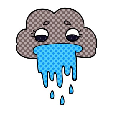 çizgi film doodle yağmur bulutu