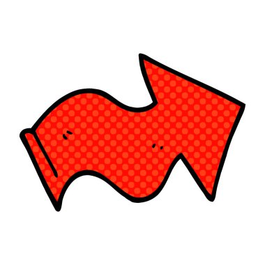 çizgi film doodle işaret eden ok