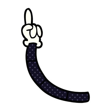 çizgi film doodle retro el hareketleri