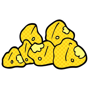 çizgi film doodle altın kümeleri