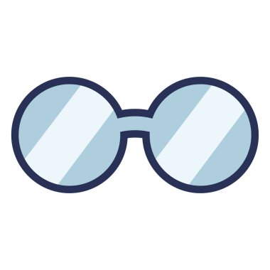 Gözlük grafik vektör çizim simgesi