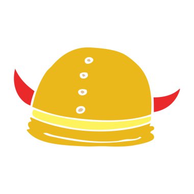 çizgi film doodle viking kask