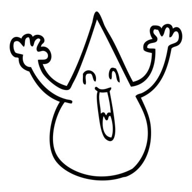 çizim karikatür yağmur damlası