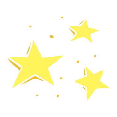 düz renk illüstrasyon karikatür dekoratif yıldız