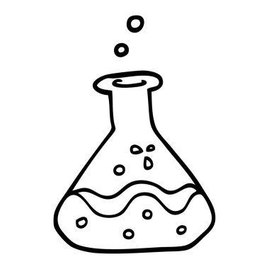 çizim karikatür kimyasal şişeler