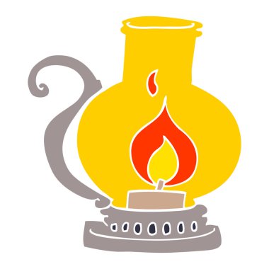 çizgi film doodle fener, vektör çizim